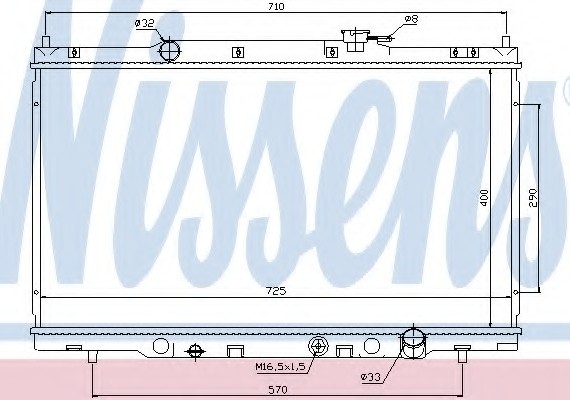 68103 NISSENS (Дания) Радиатор системы охлаждения 68103 NISSENS