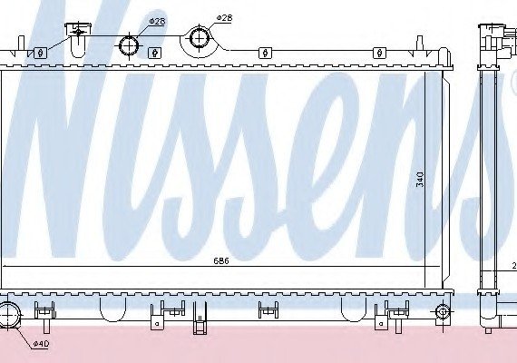 Фото радиатор системы охлаждения 67721 NISSENS 67721 NISSENS (Дания) 67721 NISSENS (Дания) Радиатор системы охлаждения 67721 NISSENS