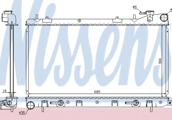 67715 NISSENS (Дания) Радиатор системы охлаждения 67715 NISSENS