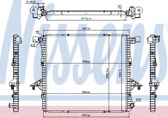 65298 NISSENS (Дания) Радиатор системы охлаждения 65298 NISSENS