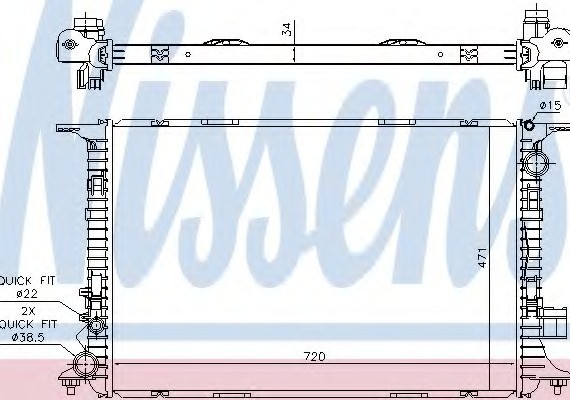 60326 NISSENS (Дания) Радиатор системы охлаждения 60326 NISSENS