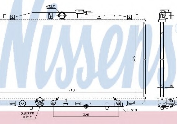 68152 NISSENS (Дания) Радиатор системы охлаждения 68152 NISSENS