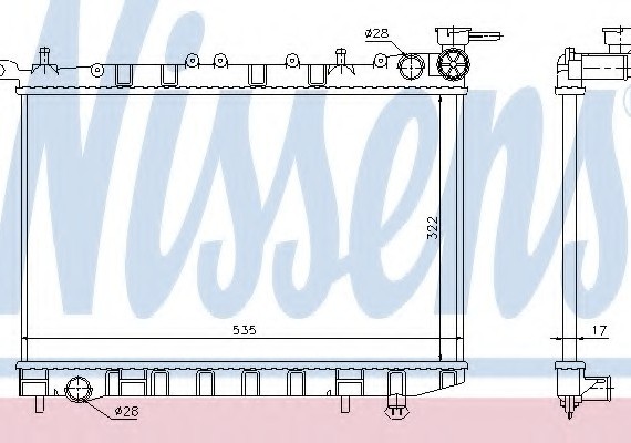 62949 NISSENS (Дания) Радиатор системы охлаждения 62949 NISSENS