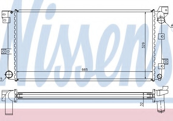 60985 NISSENS (Дания) Радиатор системы охлаждения 60985 NISSENS