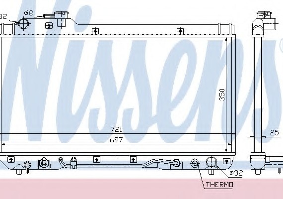 64761 NISSENS (Дания) Радиатор системы охлаждения 64761 NISSENS