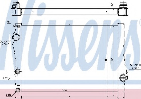 60823 NISSENS (Дания) Радиатор системы охлаждения 60823 NISSENS
