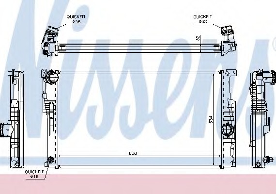 60815 NISSENS (Дания) Радиатор системы охлаждения 60815 NISSENS