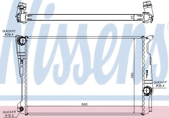 60809 NISSENS (Дания) Радиатор системы охлаждения 60809 NISSENS