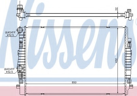65304 NISSENS (Дания) Радиатор системы охлаждения 65304 NISSENS