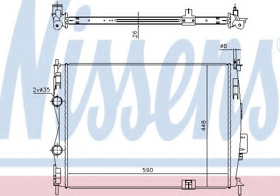67368 NISSENS (Дания) Радиатор системы охлаждения 67368 NISSENS