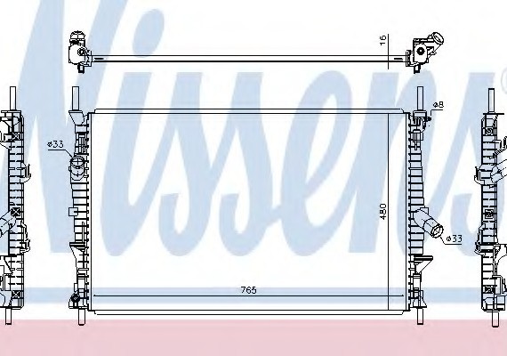 66861 NISSENS (Дания) Радиатор системы охлаждения 66861 NISSENS