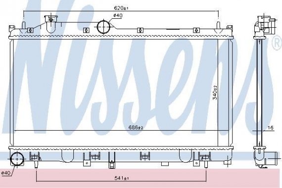 67744 NISSENS (Дания) Радиатор системы охлаждения 67744 NISSENS