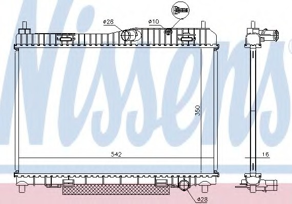 66859 NISSENS (Дания) Радиатор системы охлаждения 66859 NISSENS