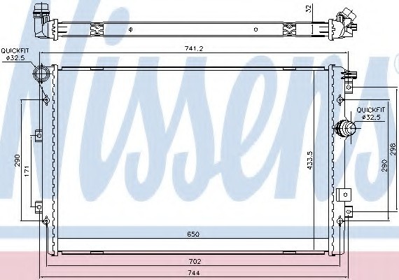 65330 NISSENS (Дания) Радиатор системы охлаждения 65330 NISSENS