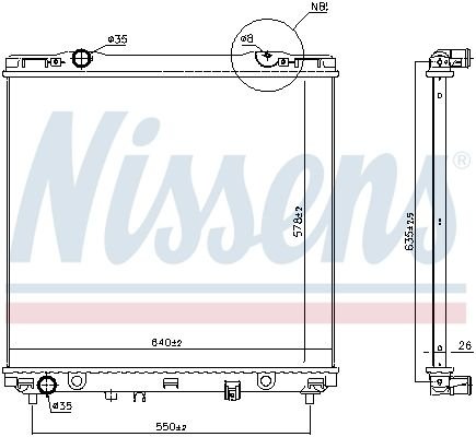 66773 NISSENS (Дания) Радіатор охолоджування