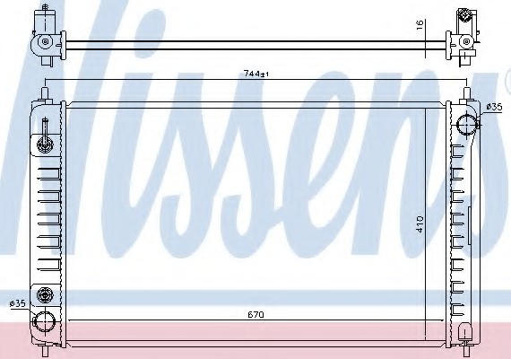 68762 NISSENS (Дания) Радиатор системы охлаждения 68762 NISSENS