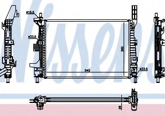 69238 NISSENS (Дания) Радиатор системы охлаждения 69238 NISSENS