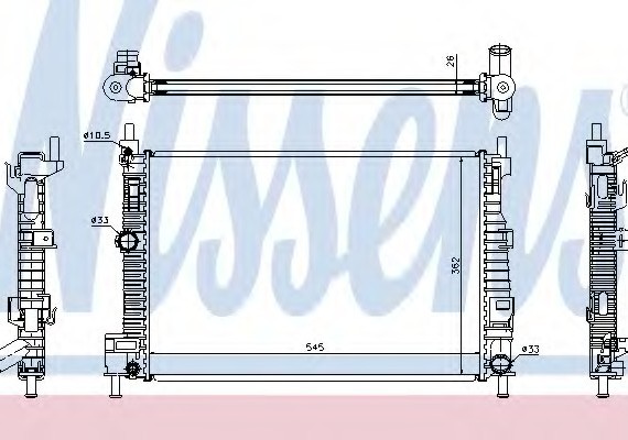 68523 NISSENS (Дания) Радиатор системы охлаждения 68523 NISSENS