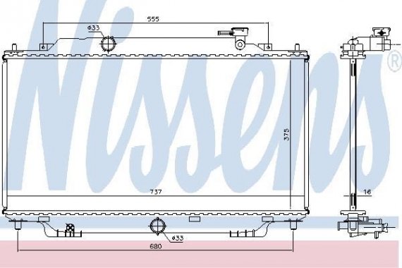 68555 NISSENS (Дания) Радиатор системы охлаждения 68555 NISSENS