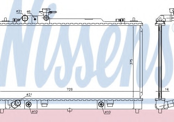 68550 NISSENS (Дания) Радиатор системы охлаждения 68550 NISSENS