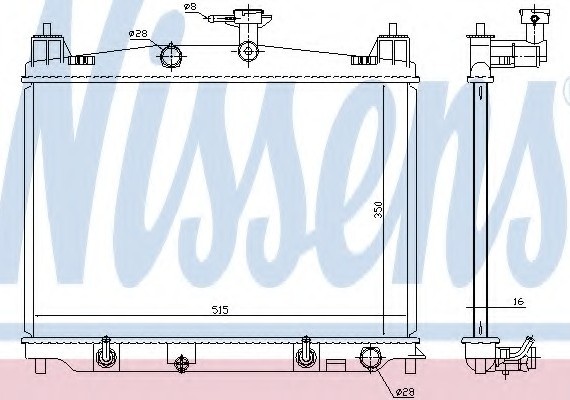 68538 NISSENS (Дания) Радіатор охолоджування
