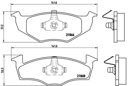 P85031 BREMBO (Германия) Тормозные колодки дисковые P85031 BREMBO