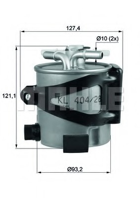 KLH 44/25 MAHLE Фильтр топливный Renault KLH 44/25 MAHLE