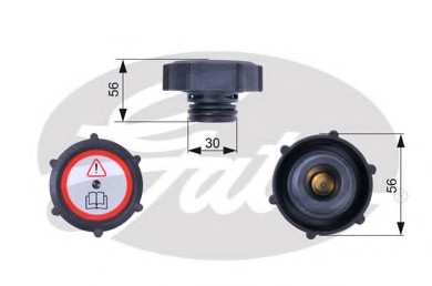 RC243 GATES Крышка расширительного бачка RC243 GATES