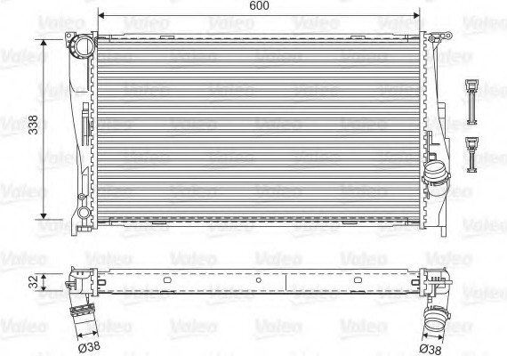 Фото радиатор системы охлаждения 701601 VALEO 701601 Valeo PHC 701601 Valeo PHC Радиатор системы охлаждения 701601 VALEO