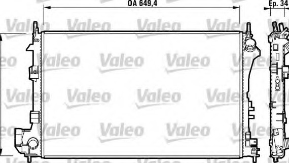 Фото радиатор системы охлаждения 732877 VALEO 732877 Valeo PHC 732877 Valeo PHC Радиатор системы охлаждения 732877 VALEO