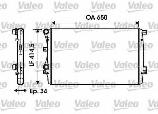 732872 Valeo PHC Радиатор системы охлаждения 732872 VALEO