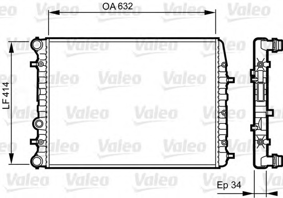 732864 Valeo PHC Радиатор системы охлаждения 732864 VALEO