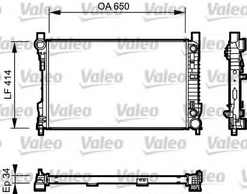 Фото радиатор системы охлаждения 732743 VALEO 732743 Valeo PHC 732743 Valeo PHC Радиатор системы охлаждения 732743 VALEO