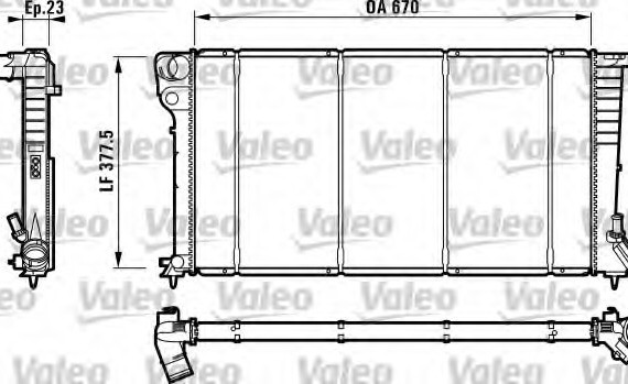 Радіатор системы охлаждения 732517 VALEO