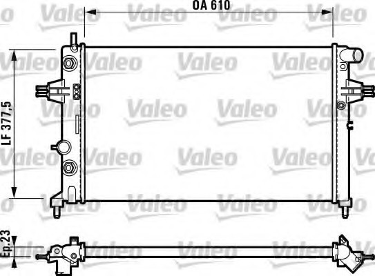 Фото радиатор системы охлаждения 732549 VALEO 732549 Valeo PHC 732549 Valeo PHC Радиатор системы охлаждения 732549 VALEO
