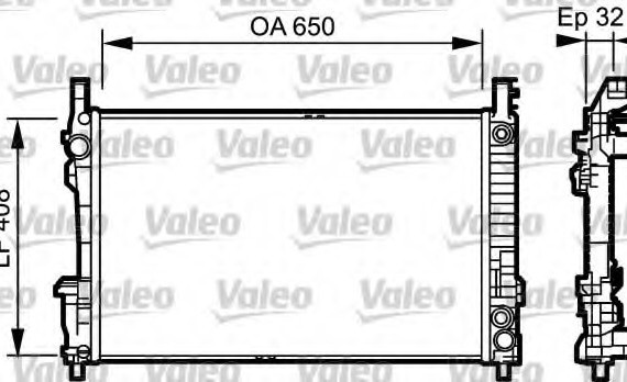 Фото радиатор системы охлаждения 734379 VALEO 734379 Valeo PHC 734379 Valeo PHC Радиатор системы охлаждения 734379 VALEO