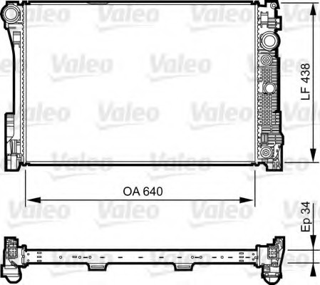 Фото радіатор системы охлаждения 735292 VALEO 735292 Valeo PHC 735292 Valeo PHC Радіатор системы охлаждения 735292 VALEO