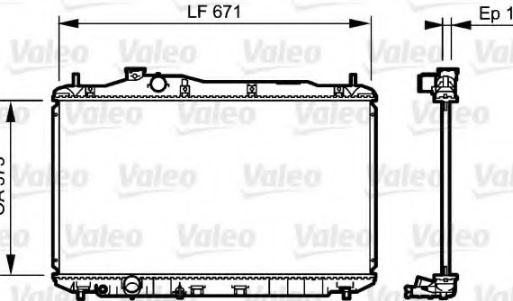 735243 Valeo PHC Радиатор системы охлаждения 735243 VALEO