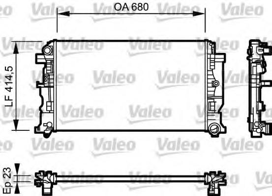 734926 Valeo PHC Радиатор системы охлаждения 734926 VALEO