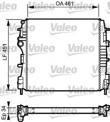 734922 Valeo PHC Радиатор системы охлаждения 734922 VALEO