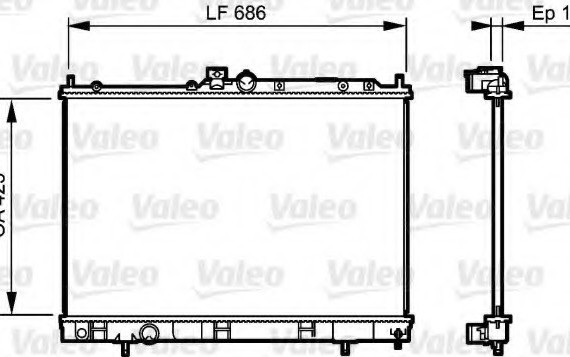 735201 Valeo PHC Радиатор системы охлаждения 735201 VALEO