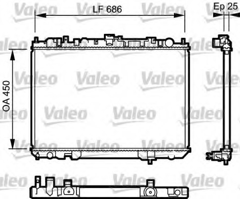 735081 Valeo PHC Радиатор системы охлаждения 735081 VALEO