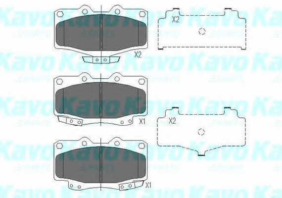 KBP-9054 KAVO (Нидерланды) Тормозные колодки дисковые KBP-9054 KAVO