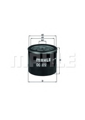 OC 272 MAHLE Фильтр масляный Alfa, Fiat OC 272 MAHLE