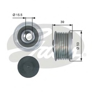 OAP7189 GATES Обгонная муфта генератора OAP7189 GATES