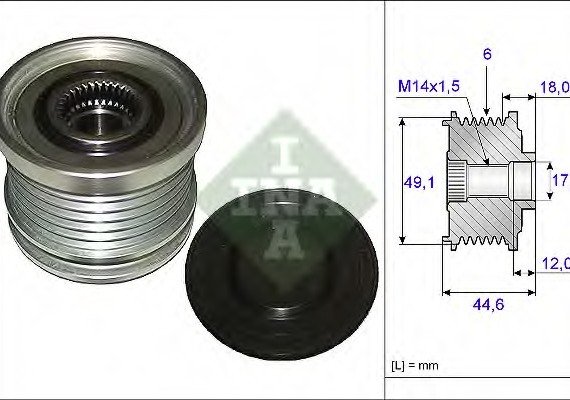 535018210 INA (Germany) Обгонная муфта генератора 535018210 INA