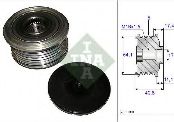 535008910 INA (Germany) Обгонная муфта генератора 535008910 INA