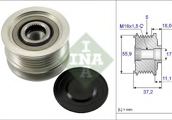 535011310 INA (Germany) Обгонная муфта генератора 535011310 INA