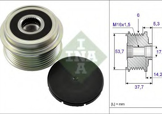 535013210 INA (Germany) Обгонная муфта генератора 535013210 INA