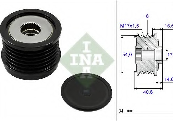 535023010 INA (Germany) Обгонная муфта генератора 535023010 INA